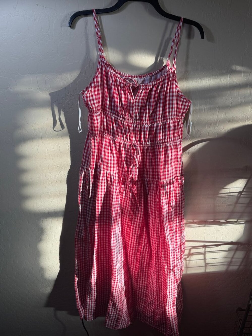 Sim & Sam red and white gingham midi sundress